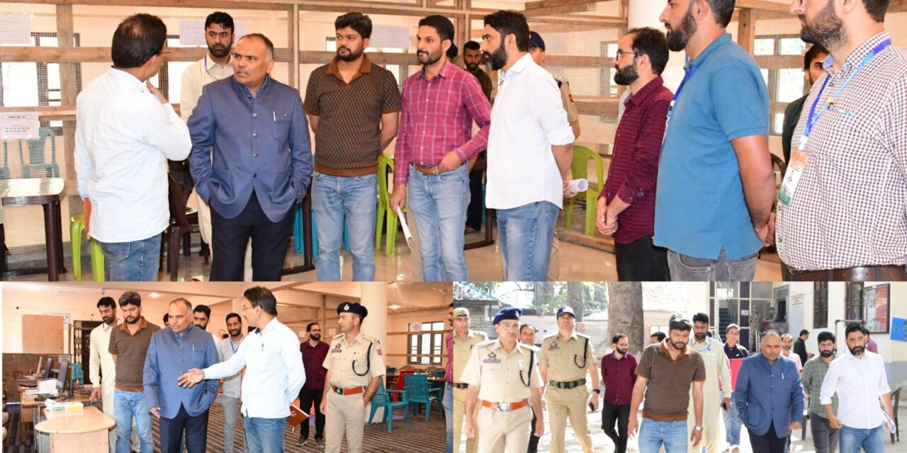 Assembly Elections 2024:CEO visits counting centre at Ganderbal; inspects arrangements