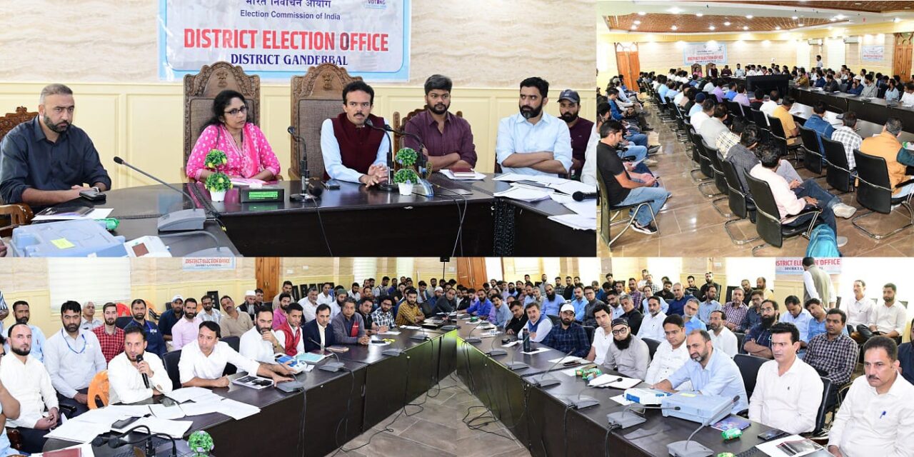 Assembly Elections-2024:One-Day workshop for Counting Supervisors, Assistants & Micro Observers held at Ganderbal