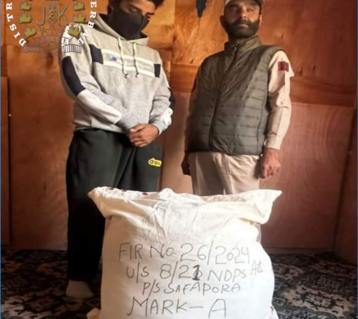 Police arrests drug peddler in Ganderbal, contraband substance recovered