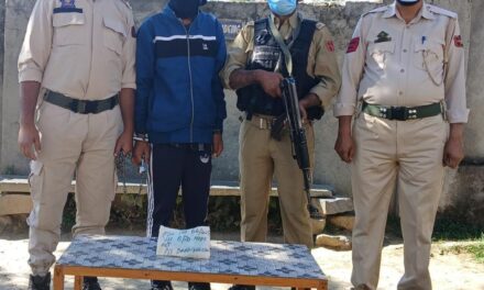 Sopore Police arrested one drug peddler and recovered Contraband Substances.