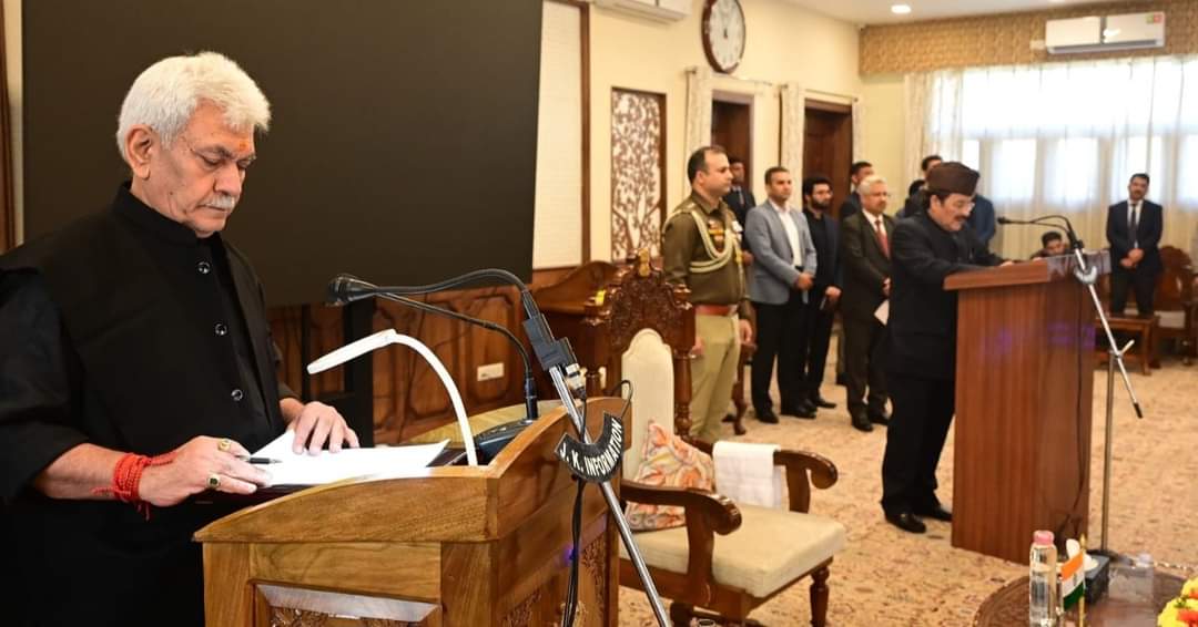 Mubarak Gul Takes Oath As Protem Speaker At Raj Bhawan