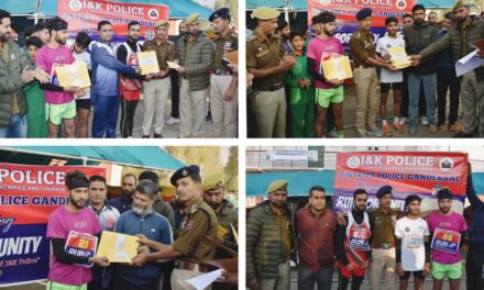 Ganderbal Police organised Marathon, Run For Unity.