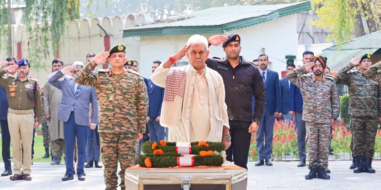 Gulmarg attack: LG Manoj Sinha pays tributes to slain Army soldiers, porters