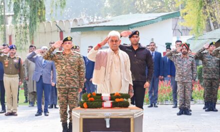 Gulmarg attack: LG Manoj Sinha pays tributes to slain Army soldiers, porters