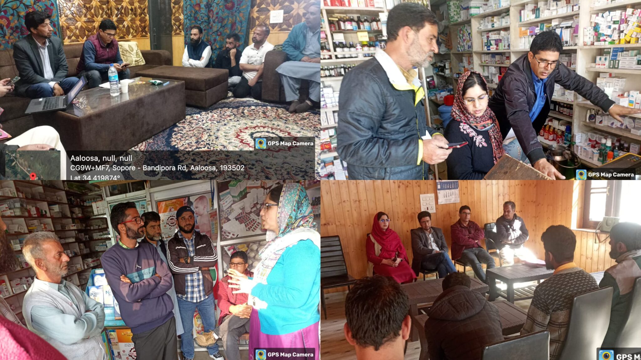 Dept of drug control Ganderbal and Bandipora launches extensive drive to implement CCTV, computerized billing systems in chemist shops