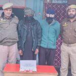 Police arrests 2 notorious drug peddlers in Ganderbal, contraband substances recovered