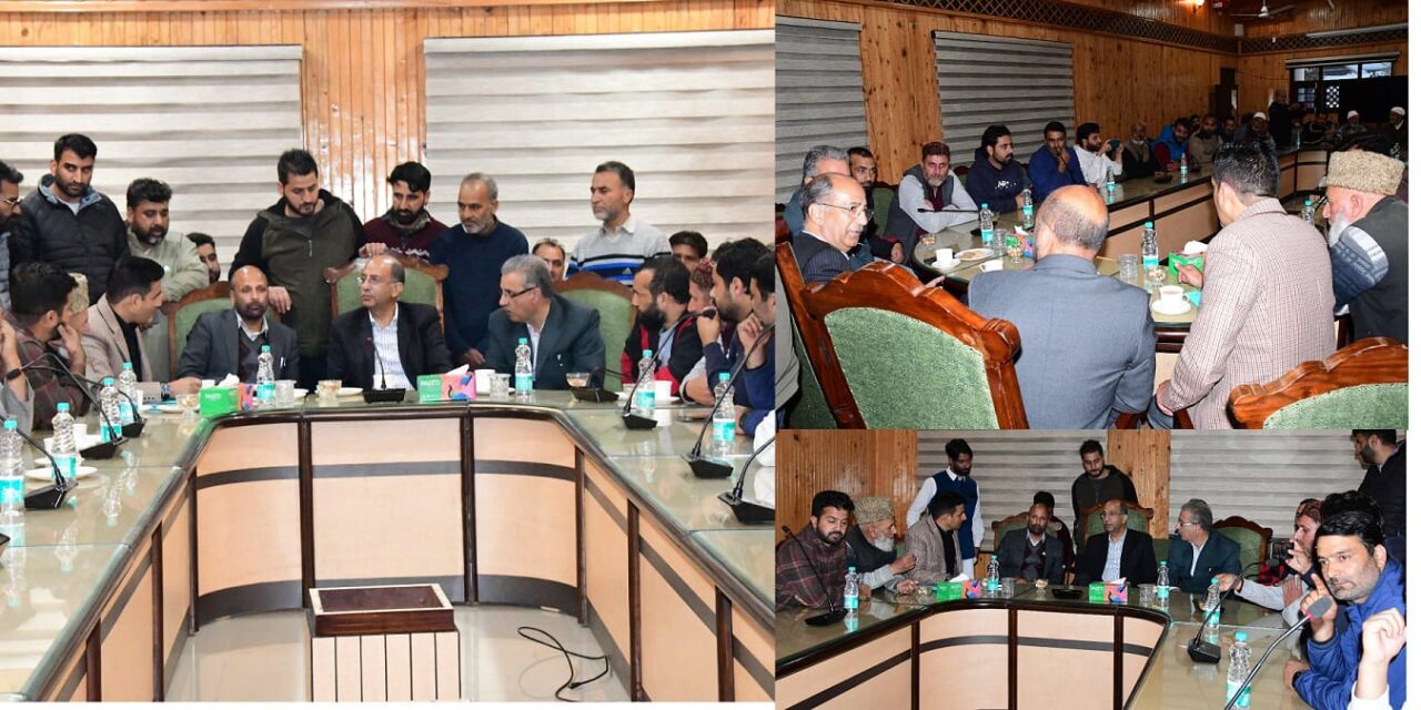 Advisor Nasir Aslam Wani visits Ganderbal; meets several public delegations