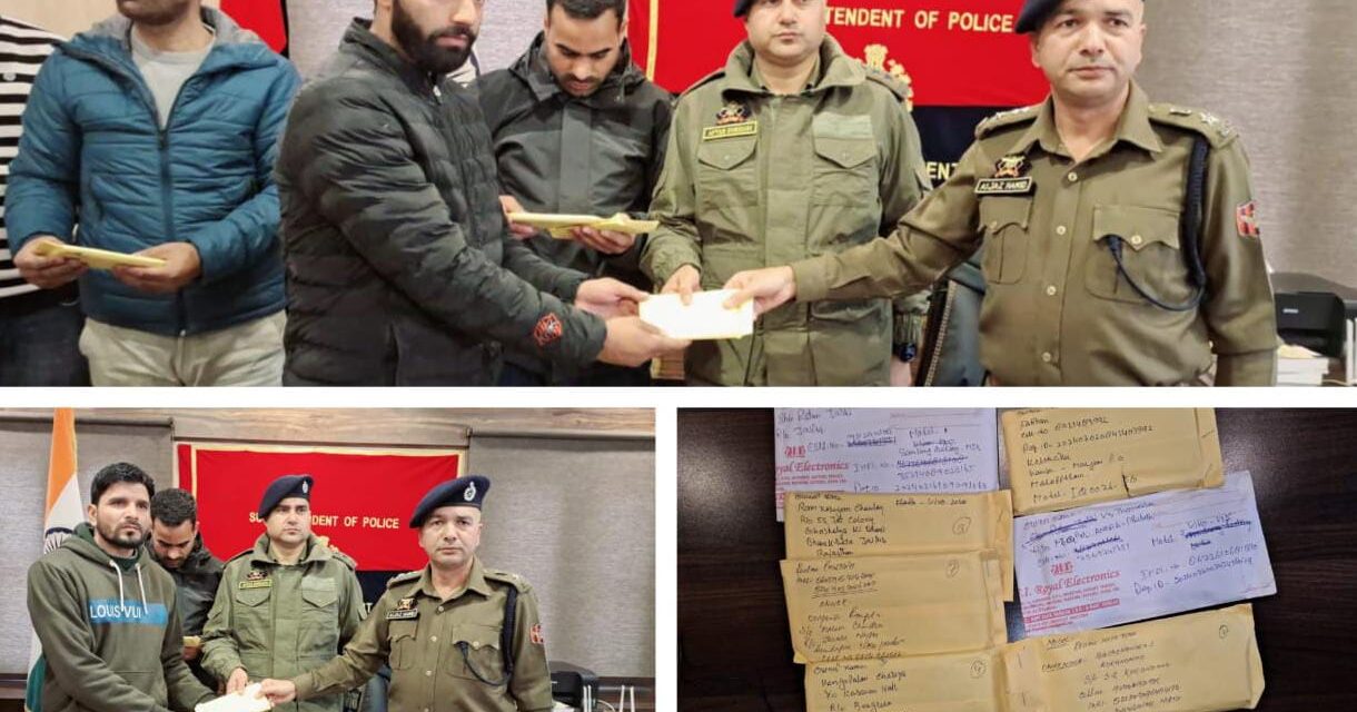 During the current year 2024; Cyber Cell Ganderbal traced/recovered 68 missing/stolen Moblie-Phones worth lakhs of rupees and solved huge online money/financial scam fraud