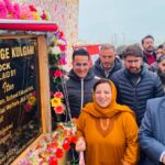 Sakeena Masood lays foundation stone for Academic Block at GDC Kulgam