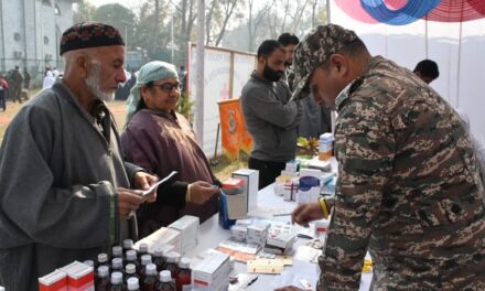 Ganderbal Police alongwith CRPF 49 BN. organised free medical camp at Safapora.