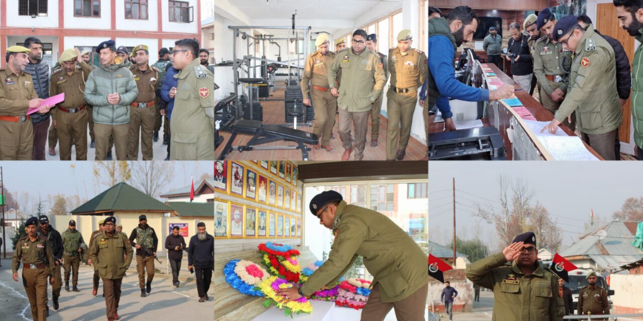 SSP Ganderbal Ragav S, IPS inspects various units/ sections at DPL Ganderbal