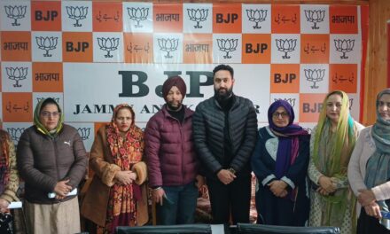 BJP Kashmir Conducts Membership Review Meeting with Mahila Morcha.