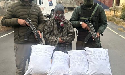 District Police Ganderbal apprehends a drug peddler and seizes contraband substance.