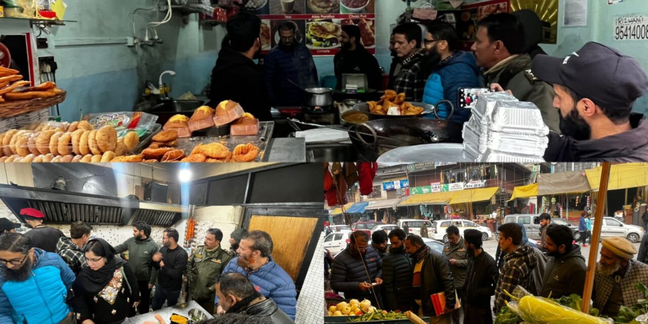 Civil administration along with Ganderbal Police conducts market checking in Subdivision Kangan.