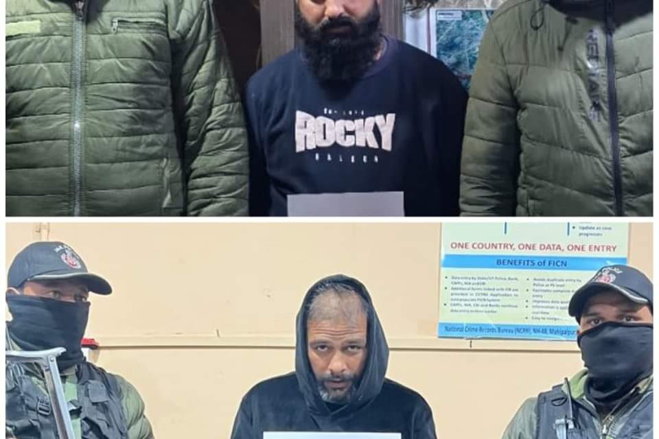 Police arrests 02 drug peddlers in Srinagar, contraband substances recovered