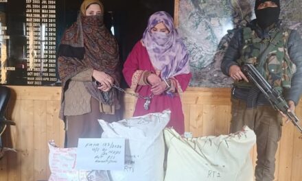 Police arrests lady drug peddler in Awantipora; Charas recovered