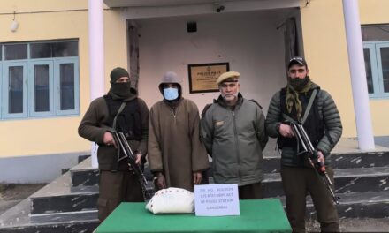 Ganderbal Police arrested drug peddler and seizes contraband substance.