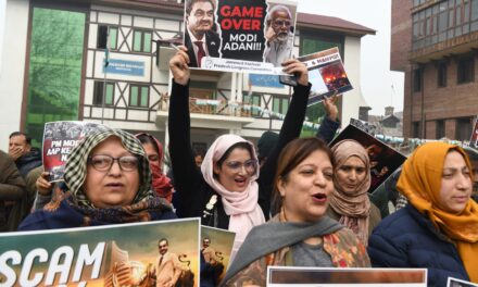 Police foil J&K Congress’ march to Raj Bhavan seeking Adani’s arrest in Srinagar