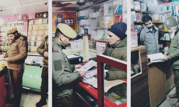 District Police Ganderbal Launches Verification drive on sim vendors.