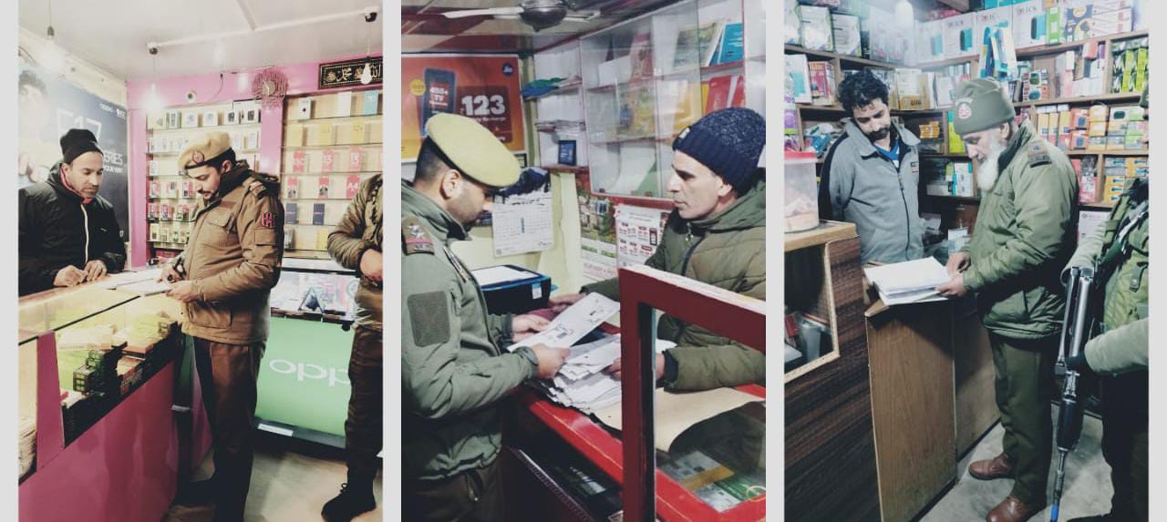 District Police Ganderbal Launches Verification drive on sim vendors.