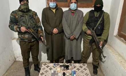 Sopore Police apprehended two suspected persons, arms ammunition recovered