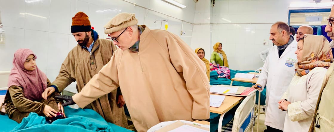 CM Omar Abdullah conducts surprise checks at Kashmir’s premier Medical Institutions Sets January 2025 deadline for operationalizing additional block at Bone & Joint Hospital, Barzulla