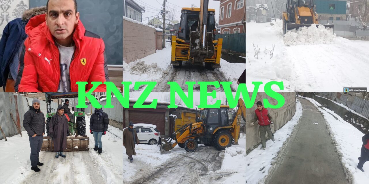 R&B Ganderbal clears snow from 430KM strech of roads:Executive Engineer Tatheer Manzoor