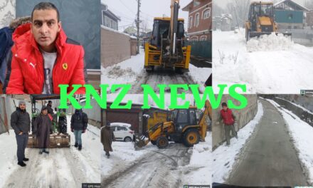 R&B Ganderbal clears snow from 430KM strech of roads:Executive Engineer Tatheer Manzoor