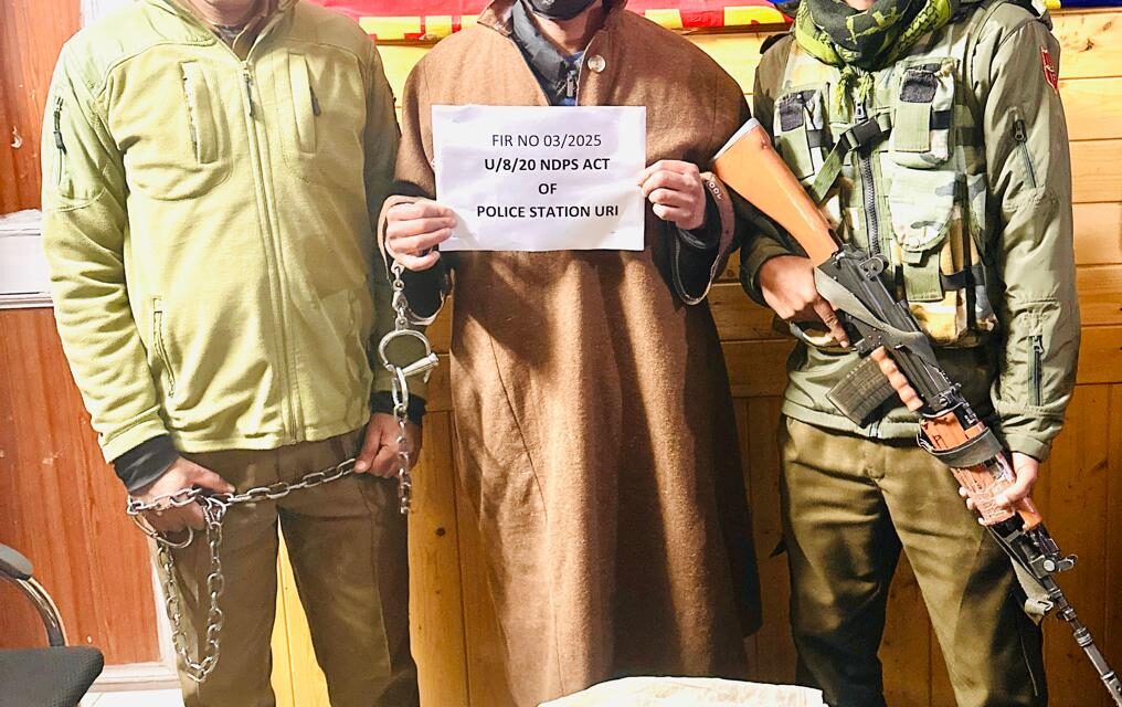 Police arrested drug peddler in Baramulla; Contraband substance recovered