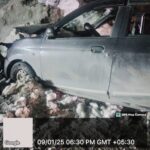 Four injured as alto vehicle skids off road in Gagingeer Sonamarg