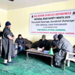 Motor Vehicle Department Ganderbal Organizes Free Medical Camp in Collaboration with CMO Ganderbal