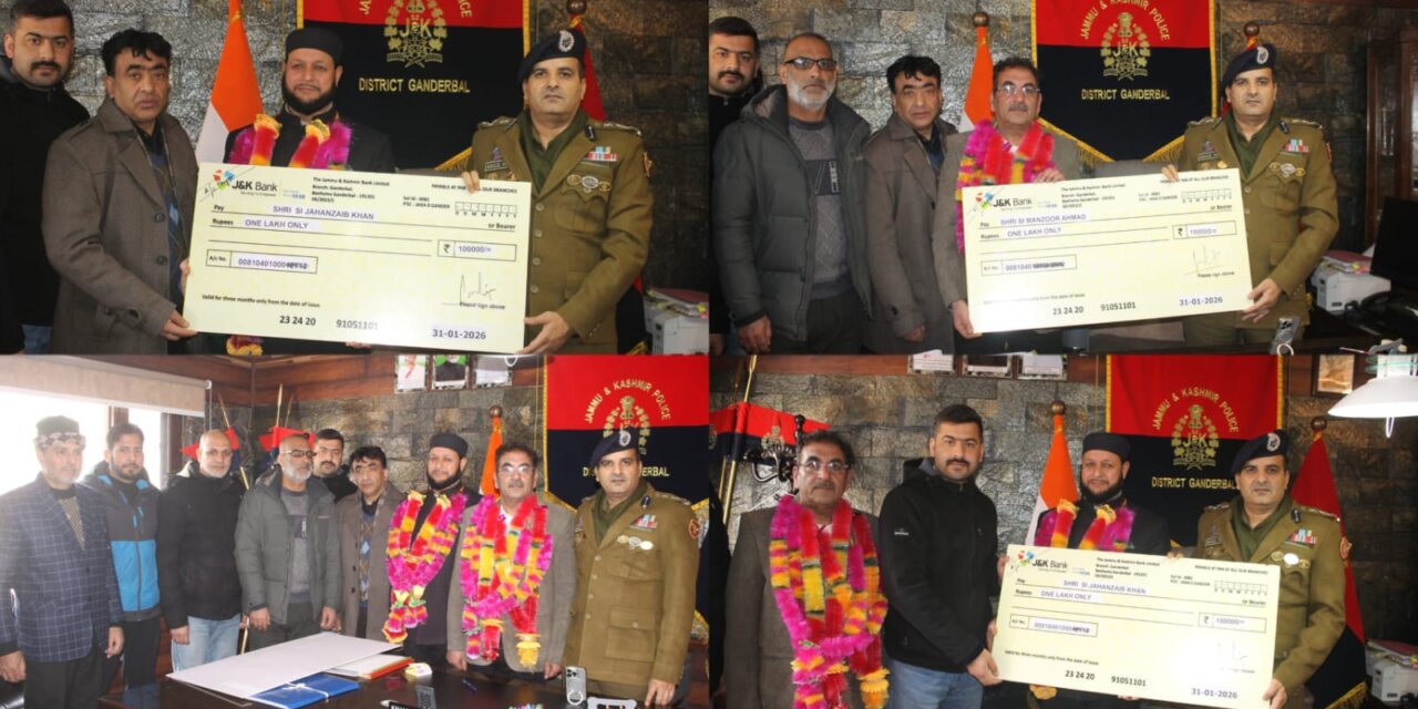 Ganderbal Police Bids Warm Farewell to Two Retiring Officers