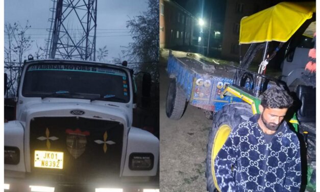 Police Intensify Crackdown on Illegal Mining in Ganderbal; Two Vehicles Seized