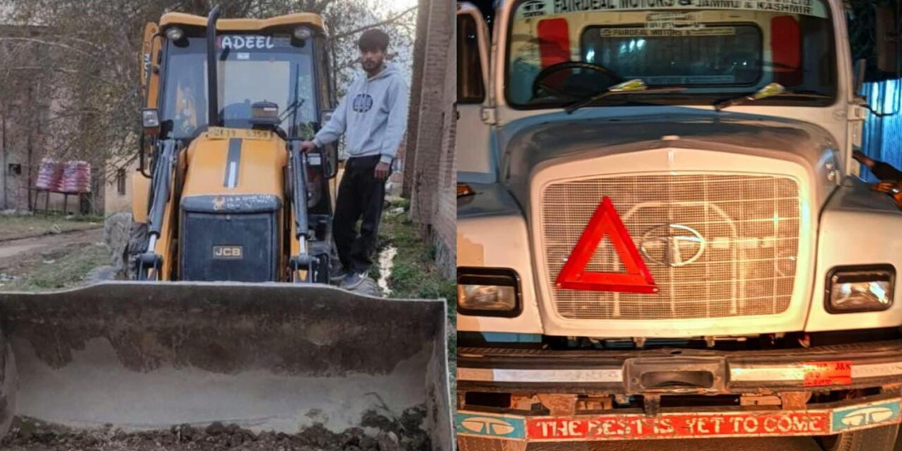 JCB, Tipper Seized for Illegal Mining in Ganderbal