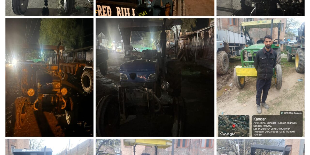 Nine Tractors Seized for Illegal Mining in Ganderbal