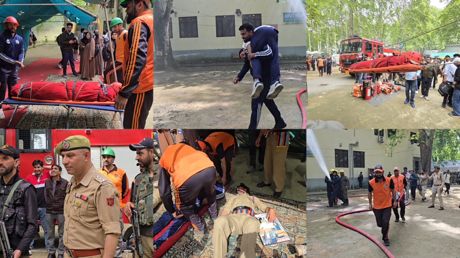 Ganderbal Police Conducts Mock Drill at GDC to Strengthen Emergency Preparedness