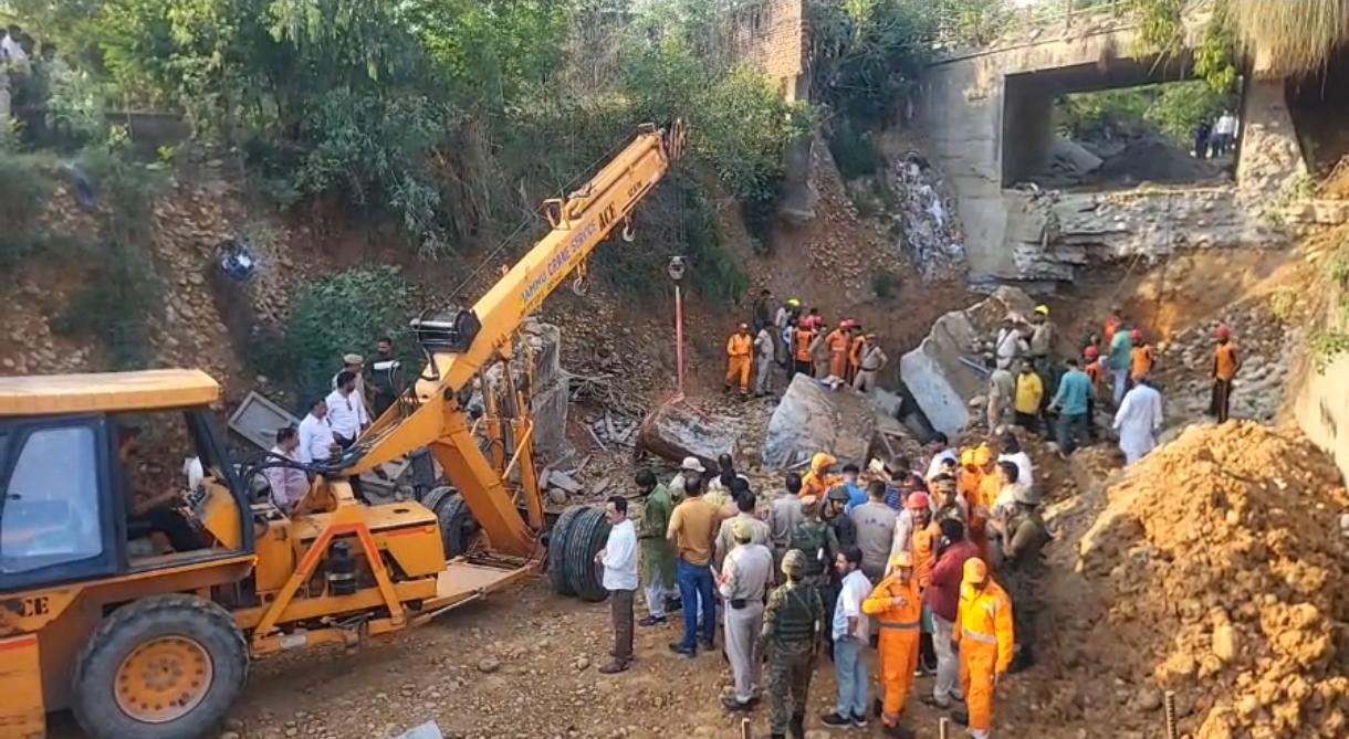 Several workers feared trapped as under-construction bridge collapses in Jammu