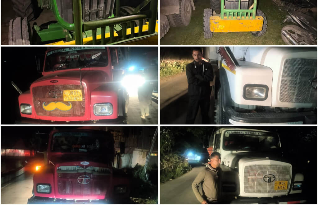 Ganderbal Police seize 8 vehicles involved in illegal mining