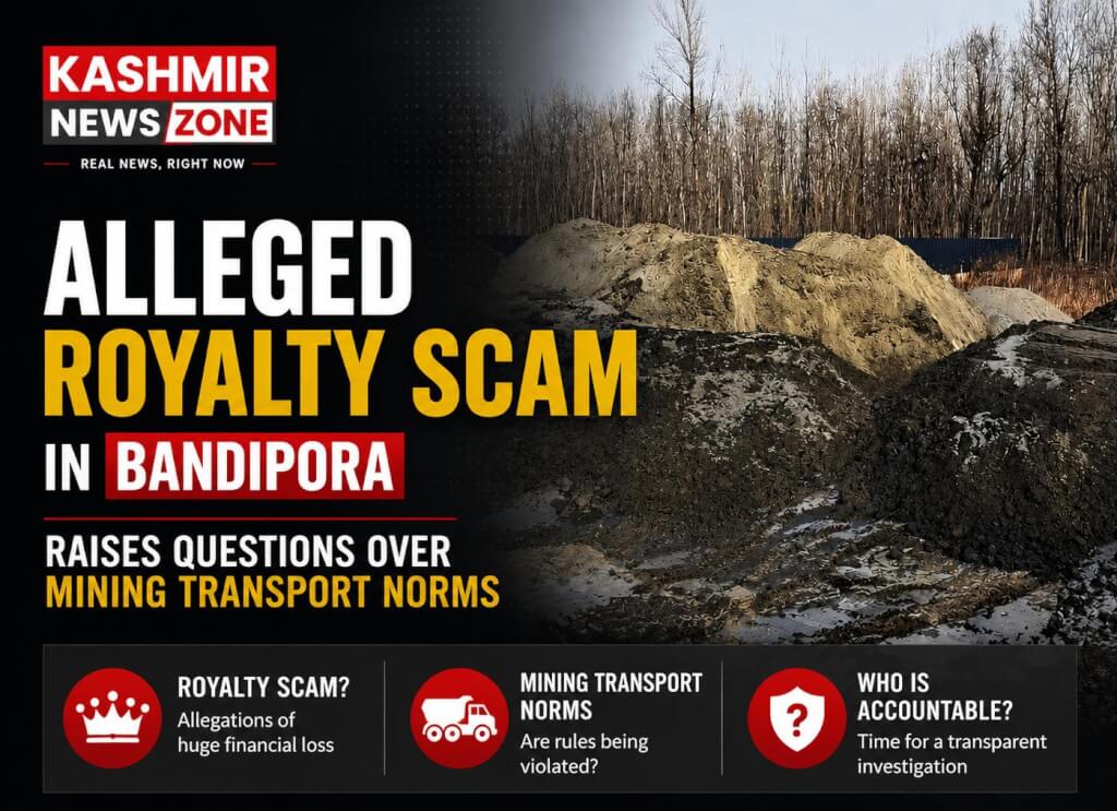 Alleged Royalty Scam in Bandipora,Raises Questions Over Mining Transport Norms