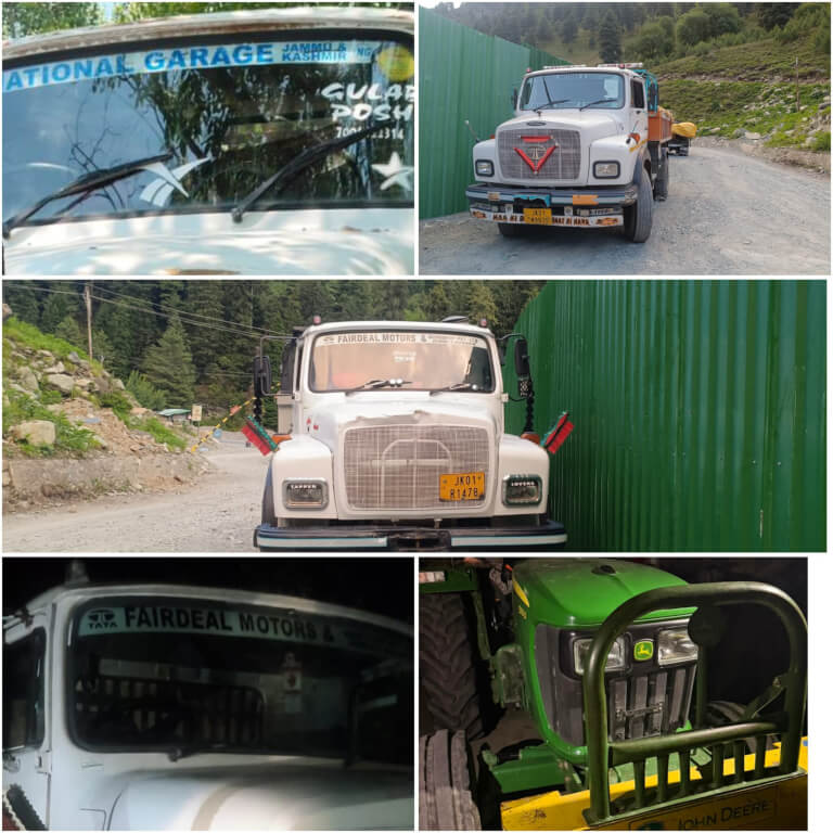 Ganderbal Police Seize 5 Vehicles Involved in Illegal Mining Activities