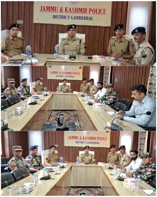 Home 4 Police holds coordination meeting in Ganderbal with nodal officers of CAPF for smooth, secure conduct of SANJY-2026