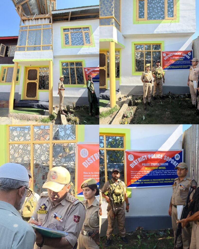 Police attach property of notorious drug peddler under NDPS Act in Sopore Police attach property of notorious drug peddler under NDPS Act in Sopore