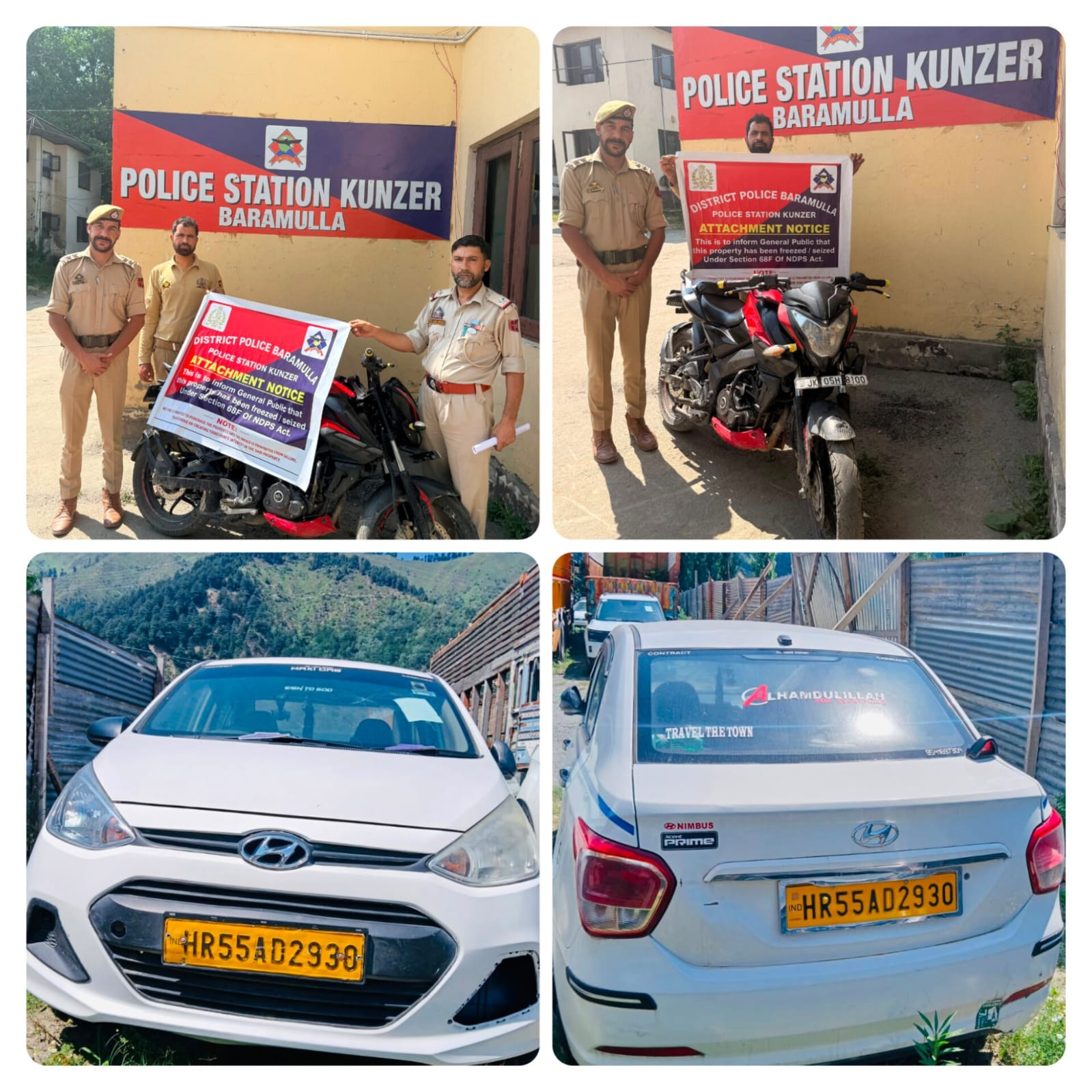 J&K Police attaches vehicles linked to drug trafficking case in Baramulla