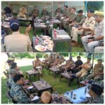 SSP Kulgam chairs a meeting of Army Police CRPF and BSF officers