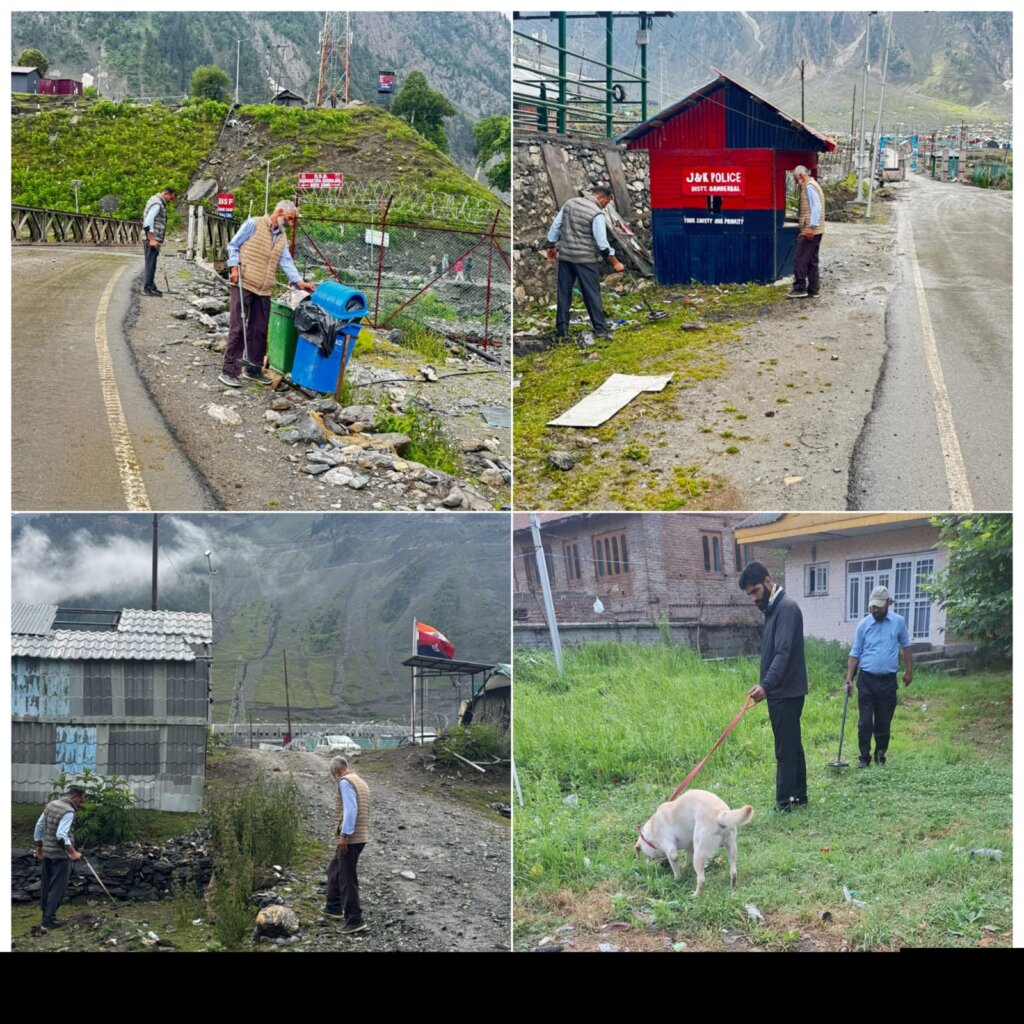 police conducts Advance Security Tasking on Ganderbal Baltal in Ganderbal