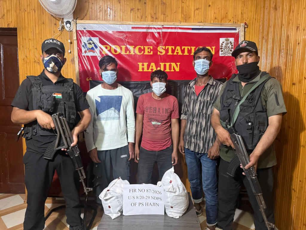 Police Bust Drug Trafficking Module in Hajin, Bandipora; Huge Quantity Of Charas Seized, 3 Arrested