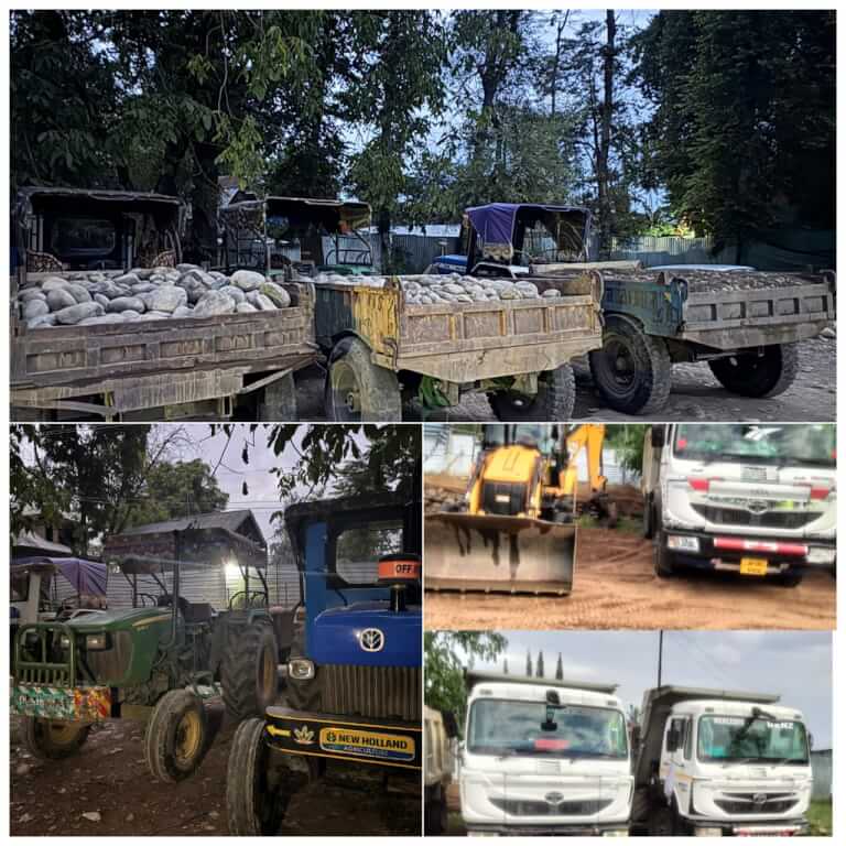 Police seizes 7 vehicles involved in illegal mining in Pulwama, Shopian