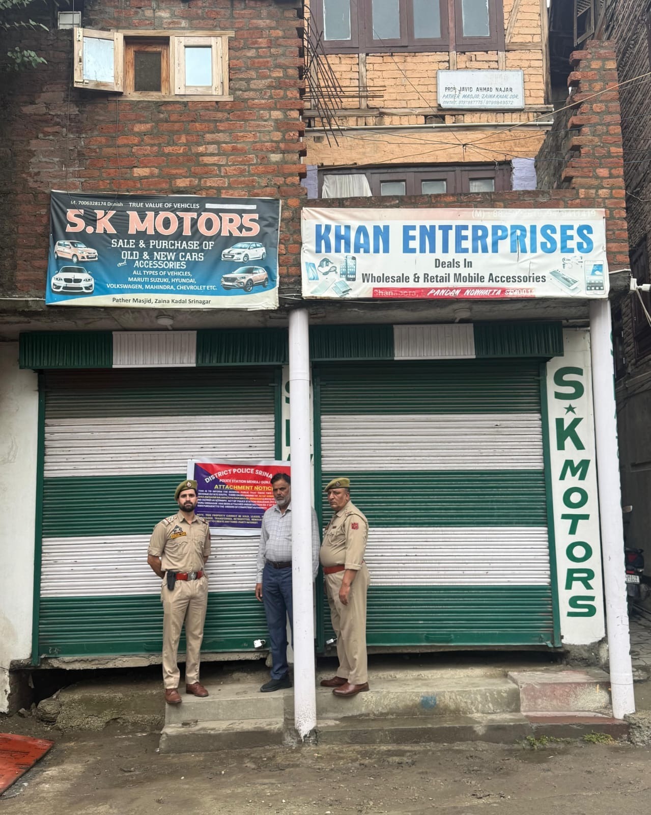 Srinagar Police Attaches Properties Worth Approximately ₹1.05 Crore Belonging to Notorious Drug Peddlers Under Nasha Mukti Jammu & Kashmir Abhiyan