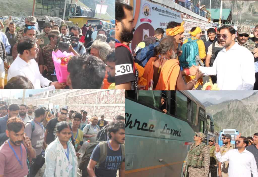 Satish Sharma welcomes SANJY-2026 Pilgrims at Baltal, reviews arrangements;Stresses uninterrupted coordination