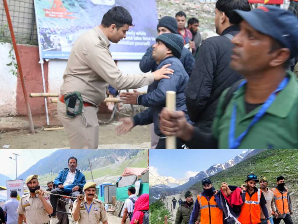 Serving Beyond Duty: Ganderbal Police Assist Pilgrims Along Baltal Yatra Route